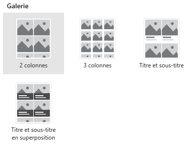 Disposition d'une galerie