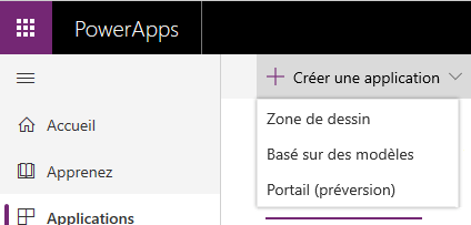 Créer une application