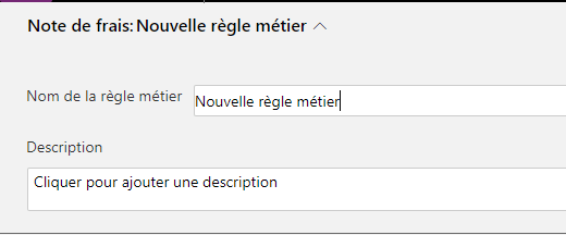 Règle Dataverse obligatoire : Renommer la règle