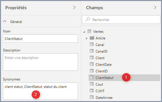 Power BI Visual IA Synonymes