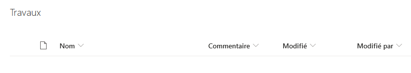 SharePoint Bibliothèque avec colonne Commentaire