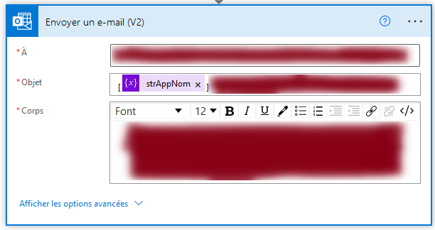 Envoi d'un email avec Power Automate