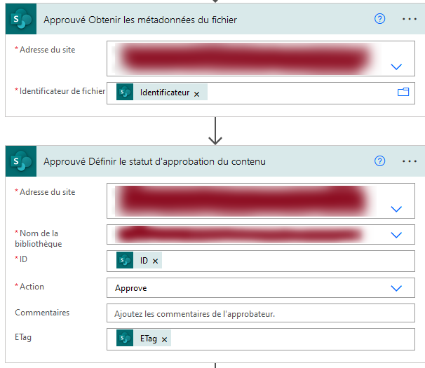 Conseils Power Automate : Obtenir les métadonnées du fichier et Définir le statut d'approbation du contenu