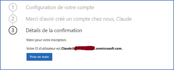 Détails de la confirmation Power BI