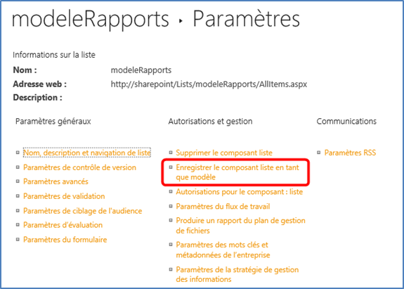 Autorisations et gestion