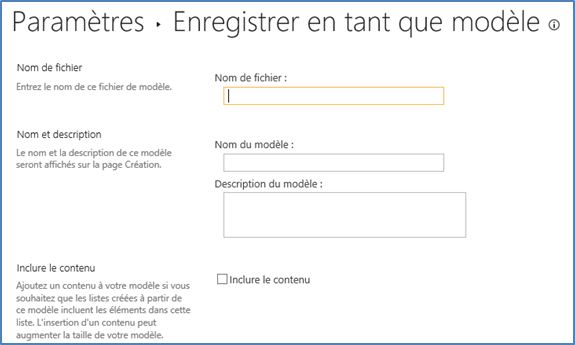 Modèle de liste SharePoint 2016 : Enregistrer la liste SharePoint en tant que modèle