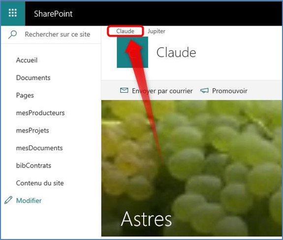 Promotion d'une page moderne SharePoint 2019